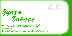 gyozo bohacs business card