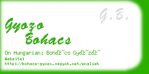 gyozo bohacs business card